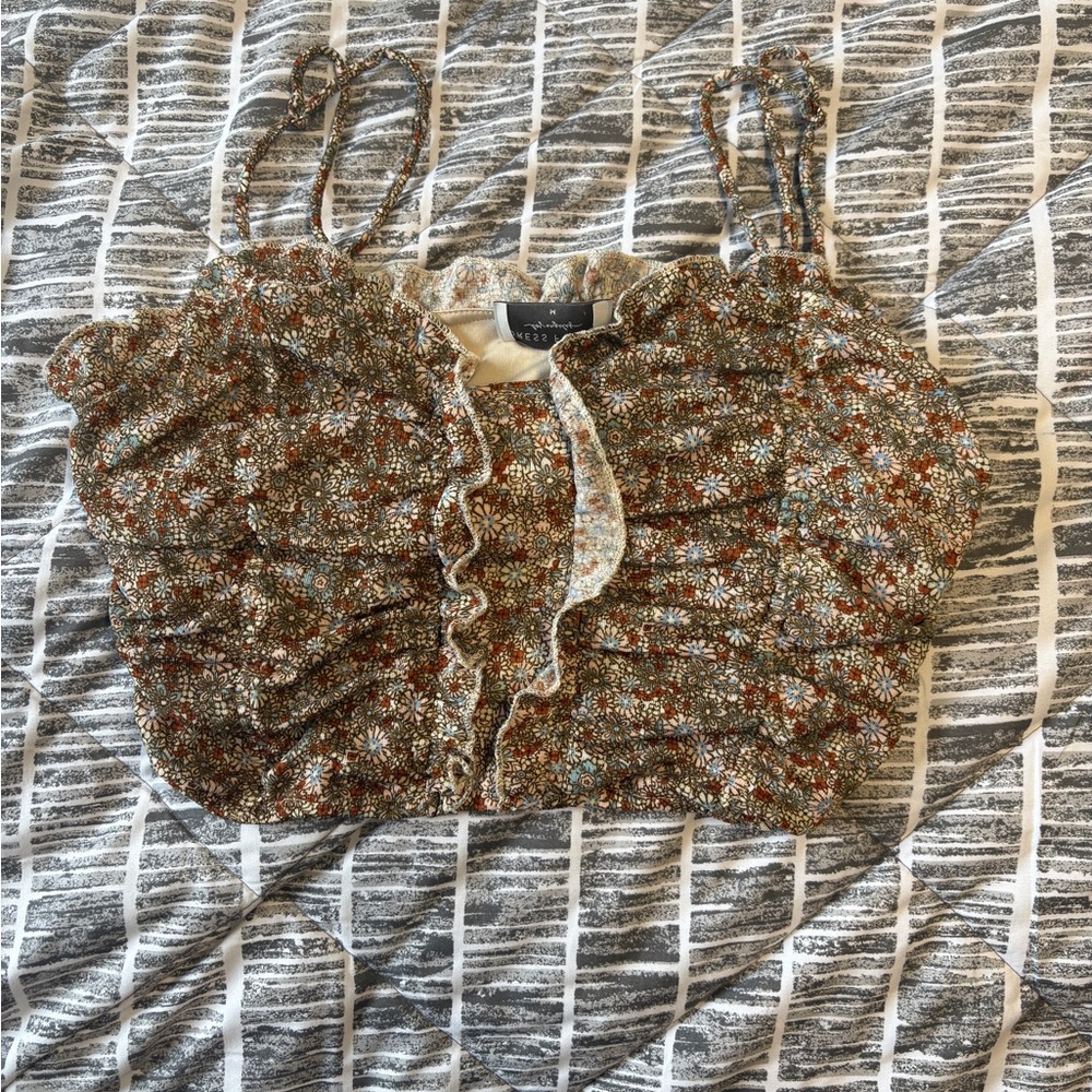 Floral Ruffle Women's Top
